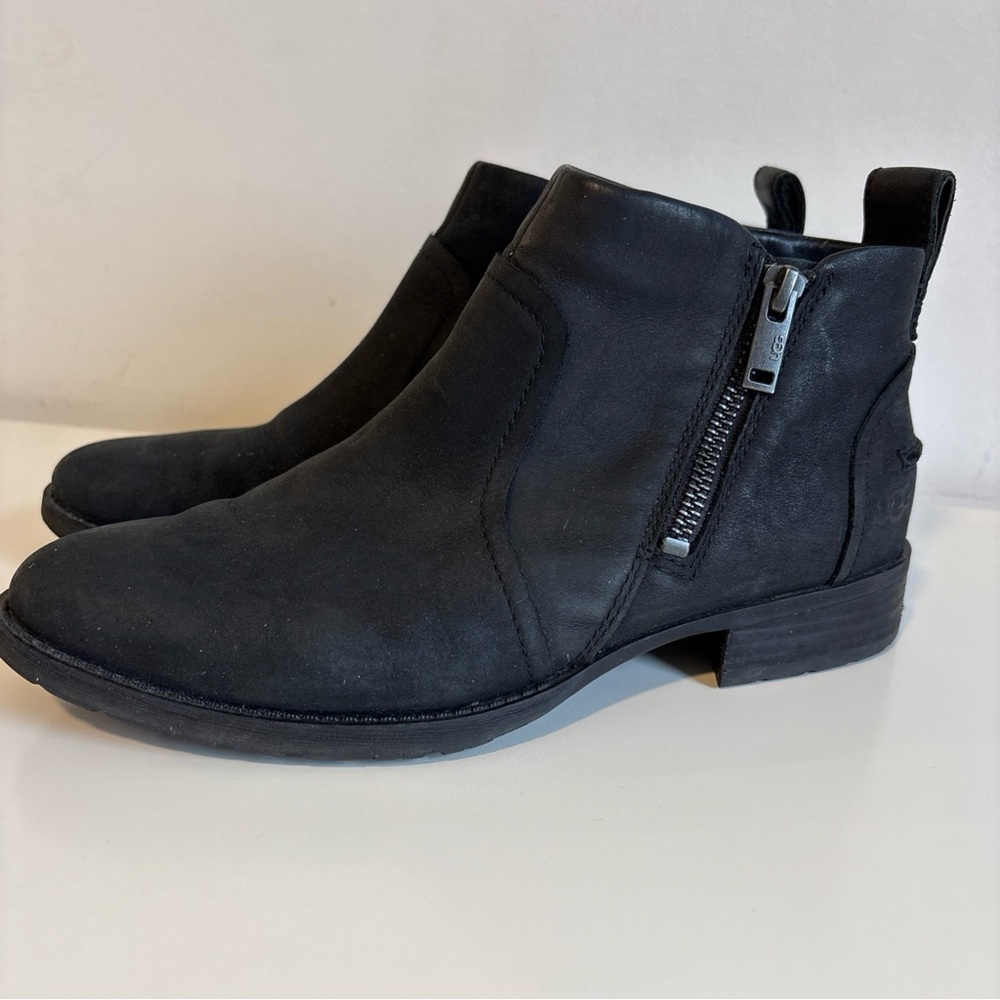 🖤 UGG Women’s Aero II Waterproof Ankle Boots Black Size 7 – Zip Style ☔️